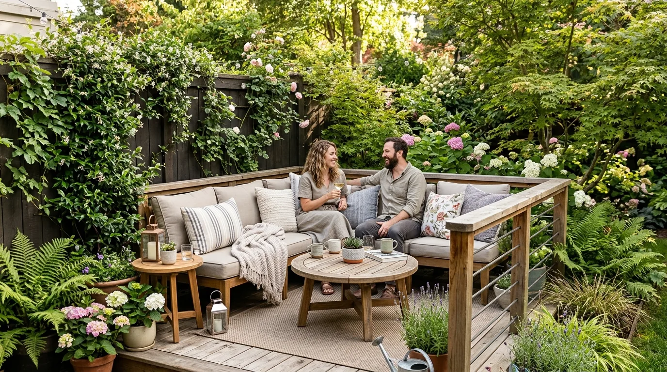 Pergola Deck With Shade for Guests